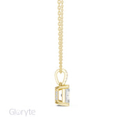 Diamond Solitaire Bezel Pendant Necklace (1.50ct) with Chain