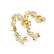 Elegant Multi-Cut Hoop Earrings