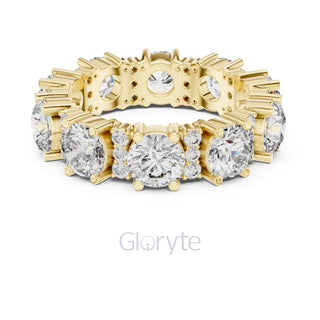 Bold Round & Petite Accent Diamond Eternity Band