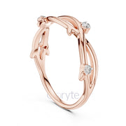 Nature-Inspired Vine Diamond Band