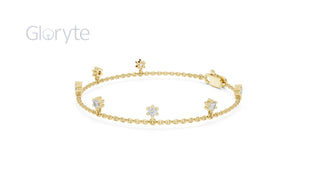 Floating Round Cut Diamond Bracelet