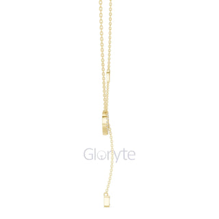 Diamond Heart Drop Pendant Necklace with Accent Chain – Includes Chain