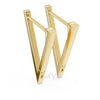Geometric V-Shape Hoop Earrings with Lab-Grown or Moissanite Diamonds