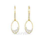 Eternal Spark Oval Drop Diamond Earrings