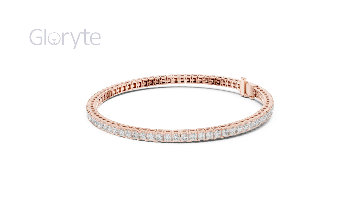 Princess Cut Diamond Tennis Bracelet