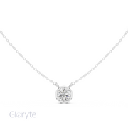 Diamond Solitaire Bezel Pendant Necklace