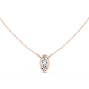 Diamond Solitaire Bezel Pendant Necklace