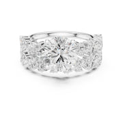 Floral & Round Diamond Cluster Ring – 3.70 CTW