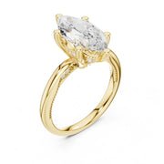Elegant 2.5ct Solitaire Diamond Ring with Accent Side Stones