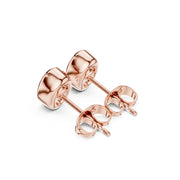 Elegant Bezel Diamond Stud Earrings | 2.50 Carat Total Weight