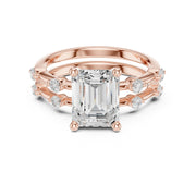 Diamond Bridal Set with Side Stones – 2.86 Carat