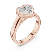 Bezel Set Diamond Solitaire Ring | Modern Elegance