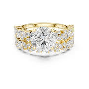 Floral & Round Diamond Cluster Ring – 3.70 CTW