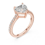 Diamond Solitaire Ring with Side Accents