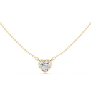 Diamond Solitaire Bezel Pendant Necklace