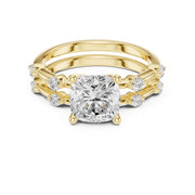 Diamond Bridal Set with Side Stones – 2.86 Carat