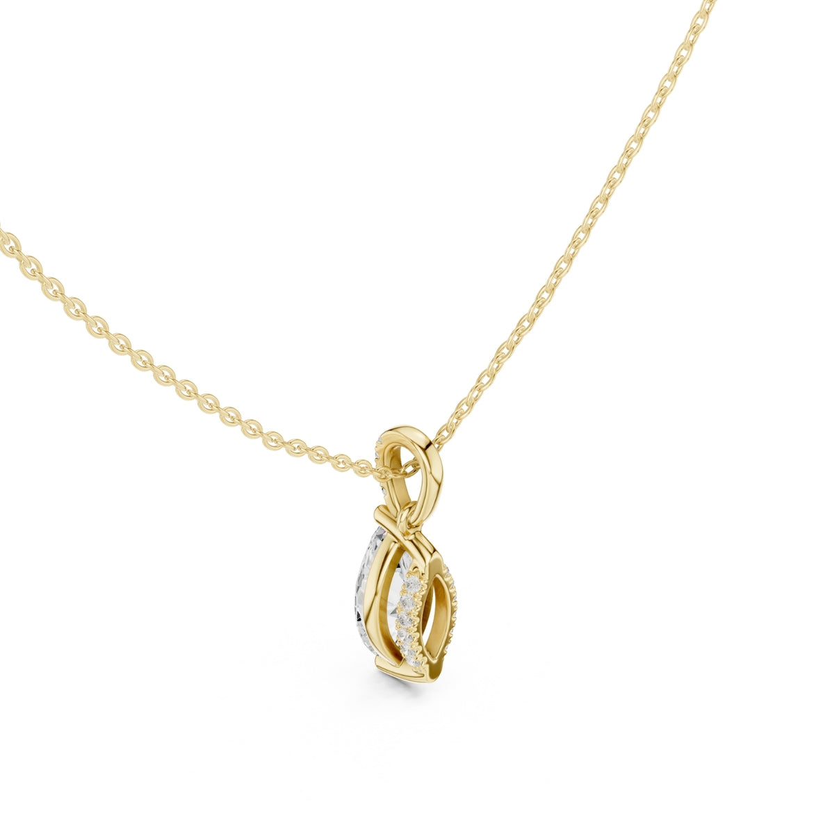 Diamond Solitaire Bezel Pendant Necklace (1.50ct) with Chain