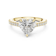 Diamond Solitaire Ring with Side Accents