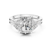 Diamond Bridal Set Ring with Marquise & Round Accent Diamonds