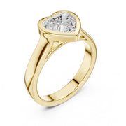 Bezel Set Diamond Solitaire Ring | Modern Elegance