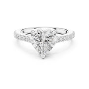 Diamond Solitaire Ring with Side Accents