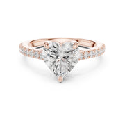 Diamond Solitaire Ring with Side Accents