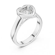 Bezel Set Diamond Solitaire Ring | Modern Elegance