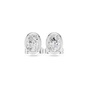 Elegant Bezel Diamond Stud Earrings | 2.50 Carat Total Weight