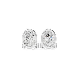 Elegant Bezel Diamond Stud Earrings