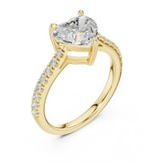 Diamond Solitaire Ring with Side Accents