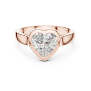 Bezel Set Diamond Solitaire Ring | Modern Elegance