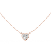 Diamond Solitaire Bezel Pendant Necklace