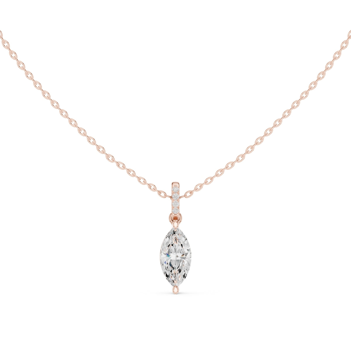 Diamond Solitaire Bezel Pendant Necklace (1.50ct) with Chain