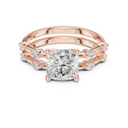 Diamond Bridal Set with Side Stones – 2.86 Carat