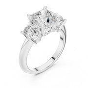 Three-Stone Diamond Engagement Ring | 2.5ct Center with Round Side Stones