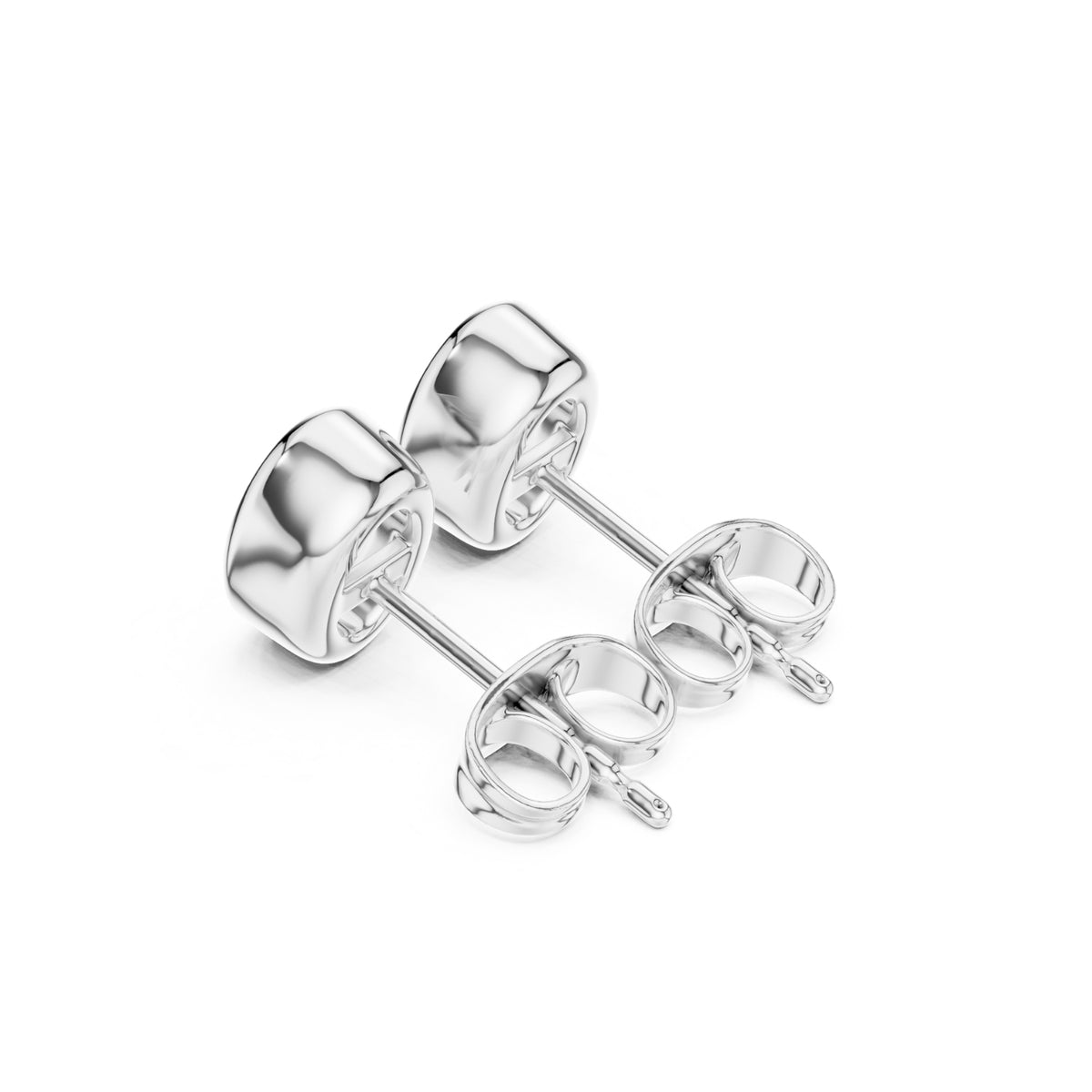 Elegant Bezel Diamond Stud Earrings
