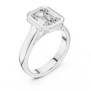 Bezel Set Diamond Solitaire Ring | Modern Elegance