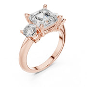 Three-Stone Diamond Engagement Ring | 2.5ct Center with Round Side Stones