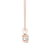 Diamond Solitaire Bezel Pendant Necklace (1.50ct) with Chain