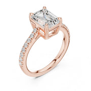 Diamond Solitaire Ring with Side Accents