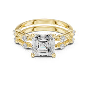 Diamond Bridal Set with Side Stones – 2.86 Carat