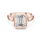 Bezel Set Diamond Solitaire Ring | Modern Elegance