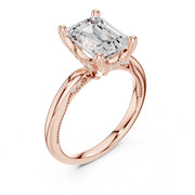 Elegant 2.5ct Solitaire Diamond Ring with Accent Side Stones