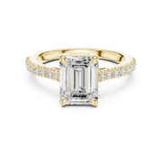 Diamond Solitaire Ring with Side Accents