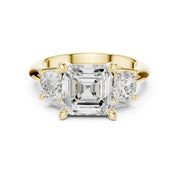 Three-Stone Diamond Engagement Ring | 2.5ct Center with Round Side Stones
