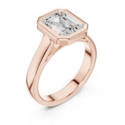 Bezel Set Diamond Solitaire Ring | Modern Elegance