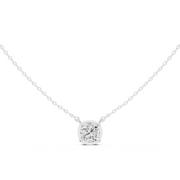 Diamond Solitaire Bezel Pendant Necklace