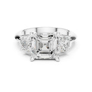Three-Stone Diamond Engagement Ring | 2.5ct Center with Round Side Stones