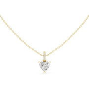 Diamond Solitaire Bezel Pendant Necklace (1.50ct) with Chain