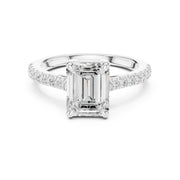 Diamond Solitaire Ring with Side Accents